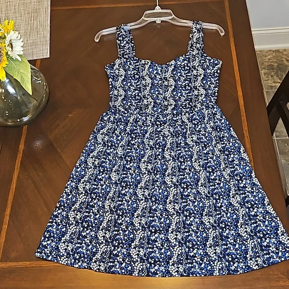 bebop blue dress Bebop Dresses | Bebop Blue Floral Dress | Color: Black/Blue | Size: M